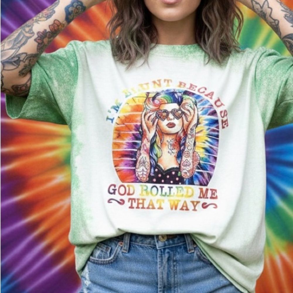 Funny women's tee shirt, Bleached tees